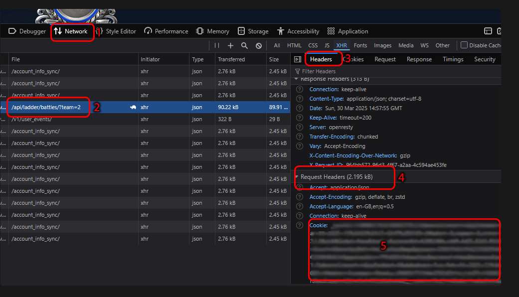 Setting uo clanbattles parsing on Firefox